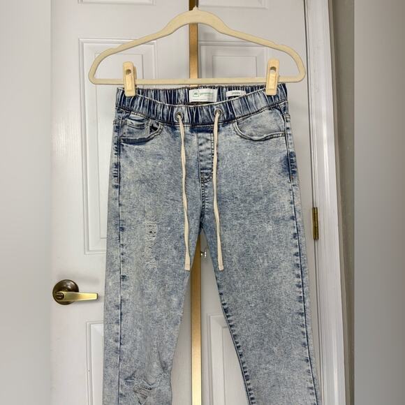 Regeneration Light Wash Pull On Drawstring Jeans High Rise Waist Pants size S - Picture 1 of 6